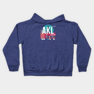 Auckland, New Zealand (AKL) Airport Code Baggage Tag Kids Hoodie